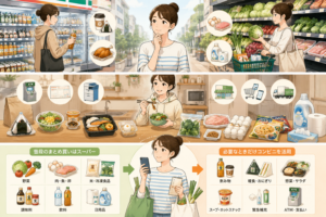 一人暮らし向けコンビニとスーパーの使い分け