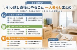 一人暮らしの引っ越し直後にやることまとめ