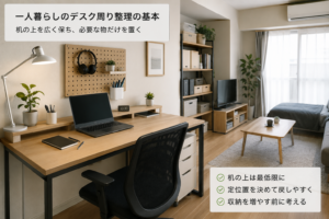 一人暮らしのデスク周り整理の基本