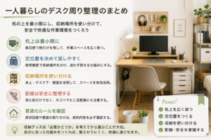 一人暮らしのデスク周り整理　まとめ