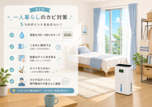 一人暮らしのカビ対策　まとめ