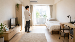 一人暮らしの家具配置で狭い部屋を広く使う基本