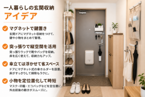 一人暮らしの玄関収納　まとめ