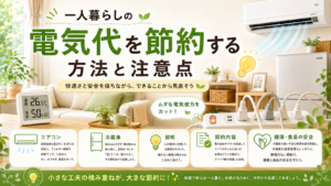 一人暮らしの電気代を節約する方法と注意点